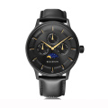 Luxury brand custom classic 6P00 quartz moonphase gold black big case large dial chronograph watches